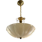 Pendant Light with Chain, Brass Detail, Vintage, Sku: 023963